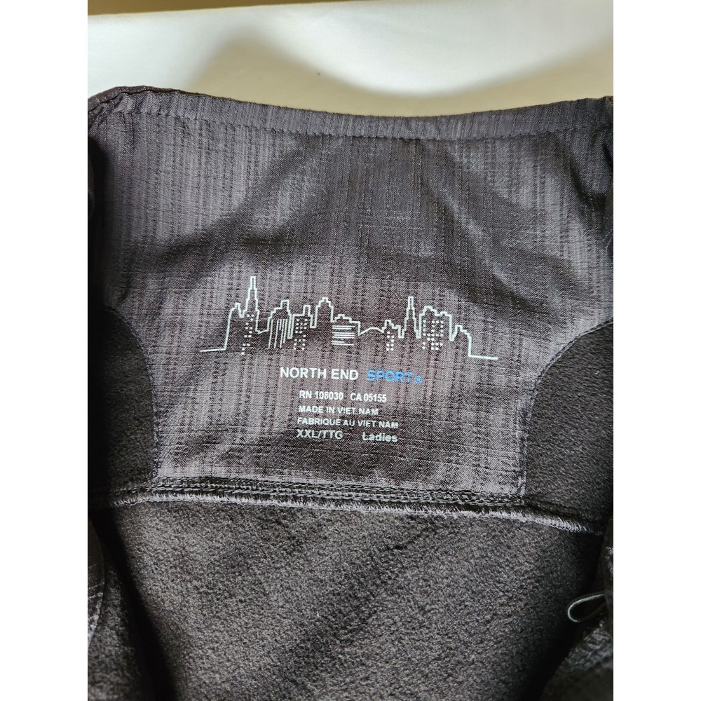 North End Sport Womens Carbon Heather Skyscape Soft Shell Jacket Size Large